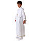 First Communion alb with pleats and braided border on hem and sleeves s9