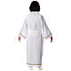 First Communion alb with pleats and braided border on hem and sleeves s10
