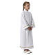 First Communion alb with pleats and braided border on hem and sleeves s7