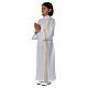 First Communion alb with pleats on back and front and braided border s2
