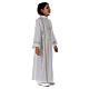 First Communion alb with pleats on back and front and braided border s3