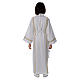 Holy Communion alb with pleats on back and front and braided border s4
