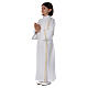 Holy Communion alb with pleats on back and front and braided border s5