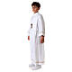 First Communion alb, pleated with braided border on hem and sleeves s15