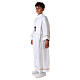 First Communion alb, pleated with braided border on hem and sleeves s7