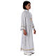 First Communion Alb with pleated and braided border on hem and sleeves s13