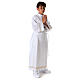 First Communion Alb with pleated and braided border on hem and sleeves s18