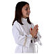 First Communion alb with braided border on hem and sleeves s5