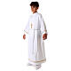 First Communion alb with braided border on hem and sleeves s6