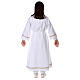 First Communion alb with braided border on hem and sleeves s11