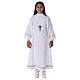 First Communion alb with braided border on hem and sleeves s9