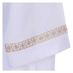 Vestidos comunión: Túnica Primera Comunión amplia orilla dorada