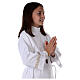 Aube Première Communion ample bord doré manches et bord inférieur s5