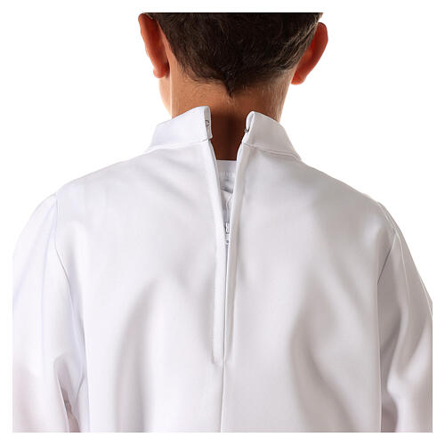 First Holy Communion Alb with braided border on hem and sleeves 9