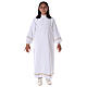 First Holy Communion Alb with braided border on hem and sleeves s1