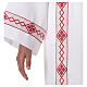 Aube Première Communion plis et bord rouge losanges avant et arrière s6