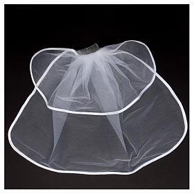 Aubes communion, profession de foi: Voile pour Communion en tulle avec peigne