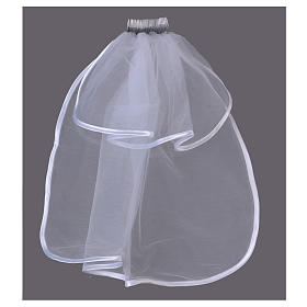 First Communion Albs: Communion veil in tulle with comb First Communion Albs: Communion veil in tulle with comb