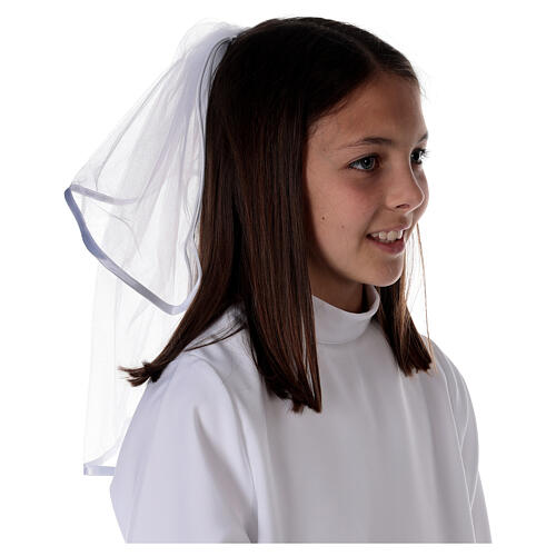 Communion veil in tulle with comb 1