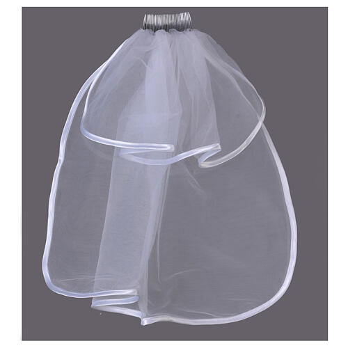 Communion veil in tulle with comb 4