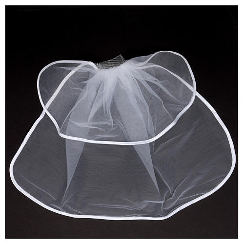 Communion veil in tulle with comb 5
