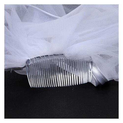Communion veil in tulle with comb 6