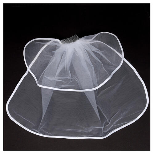 Communion veil in tulle with comb 4