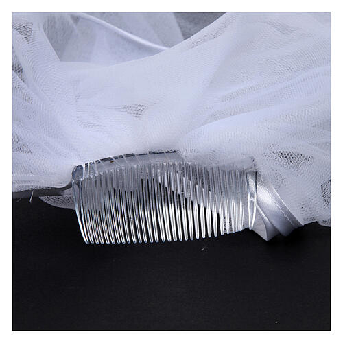 Communion veil in tulle with comb 5
