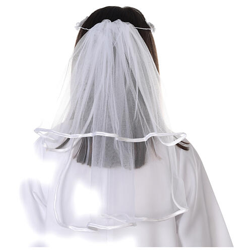 Communion veil in tulle with crown 6