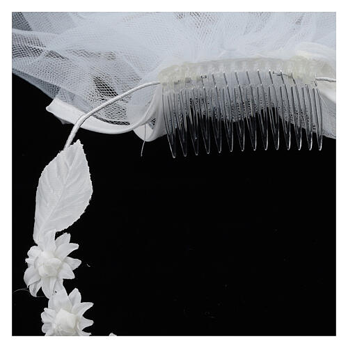 Communion veil in tulle with crown 10