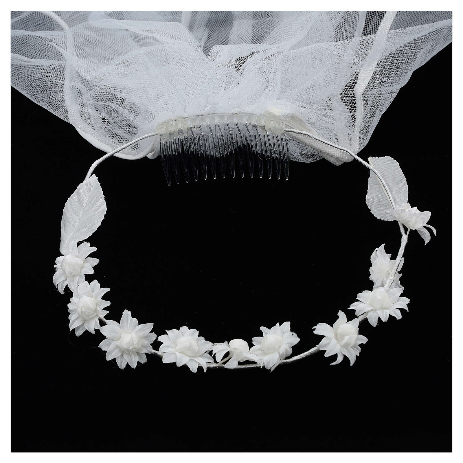 Velo Per Prima Comunione In Tulle Con Coroncina Vendita Online Su Holyart