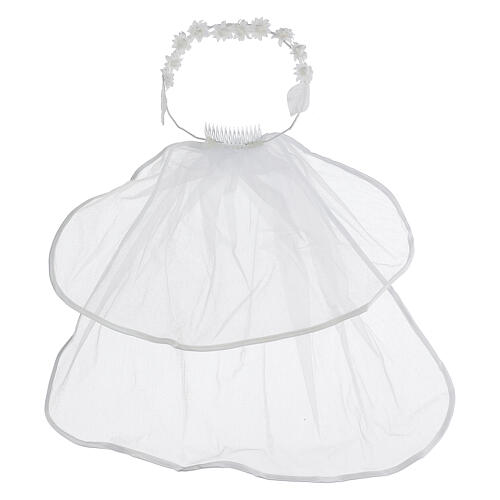 Velo Per Prima Comunione In Tulle Con Coroncina Vendita Online Su Holyart