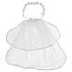 Veu para Primeira Comunhão em tule com coroa s6