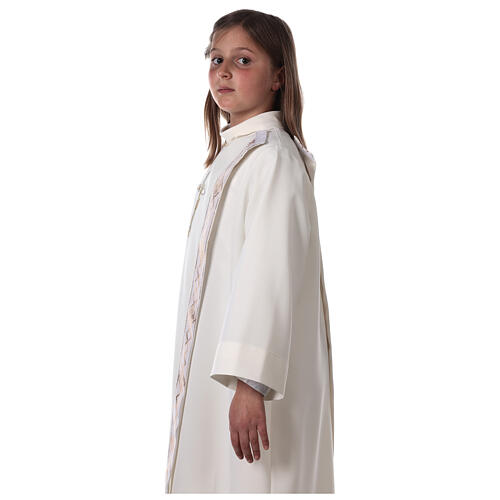 Tunica Prima Comunione Semplice Avorio - Prodotta Artigianalmente In Italia, Altezza 105 Cm (taglie Fino A 135). Poliestere Di Qualità, Eleganza E Tradizione Per Un Giorno Speciale. (Accessori Non Inclusi)