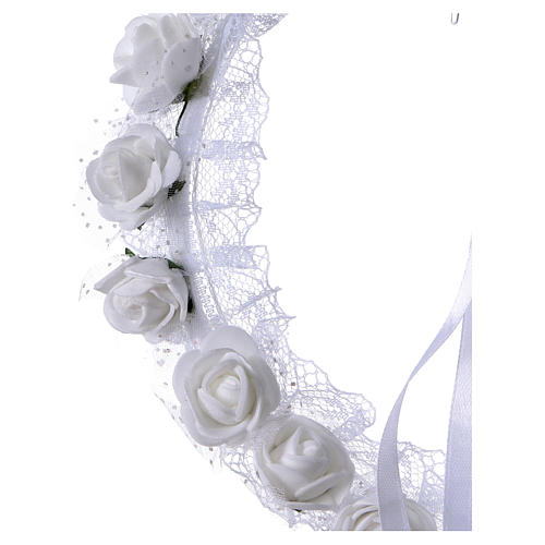 Haarkranz mit Rosen-Blüten-Schmuck 3