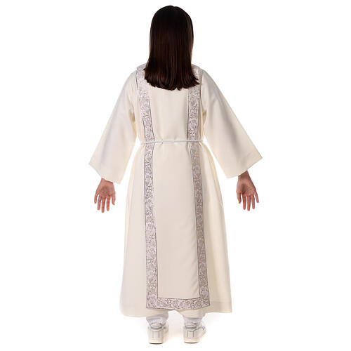 Communion tunic with scapular edged on the front and on the back gold with chalice embroidery 15