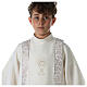 Communion tunic with scapular edged on the front and on the back gold with chalice embroidery s4