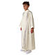 Communion tunic with chalice embroidery and scapular edged on the front and on the back gold s8