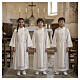 Communion tunic with chalice embroidery and scapular edged on the front and on the back gold s2