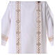 First communion dress with golden hem and high collar s3
