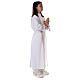 First communion dress with golden hem and high collar s8