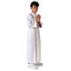 First communion dress with golden hem and high collar s9
