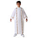 Holy Communion dress with golden hem and high collar s11