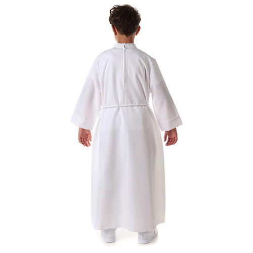 First communion dress in polyester flared with high collar 13