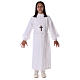 First communion dress in polyester flared with high collar s3