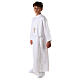 First communion dress in polyester flared with high collar s9
