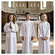 Aube Première Communion polyester évasé col montant s2