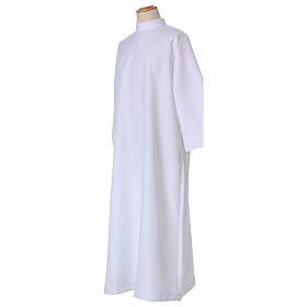 Túnicas Primeira Comunhão: Alva Primeira Comunhão poliéster alargando no bordo gola alta