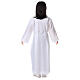 First communion dress in polyester with two pleats and high collar s11