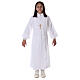 Aube Première Communion polyester deux plis fausse capuche s7